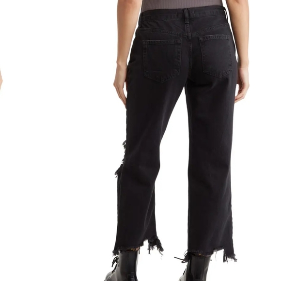 We The Free Maggie Mid Rise Crop Straight Leg Jeans - Picture 4 of 9